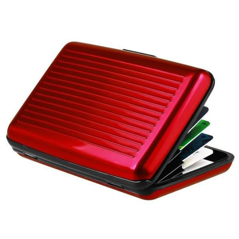 QOONG Rfid дорожный кошелек для карт алюминиевый деловой мужской женский