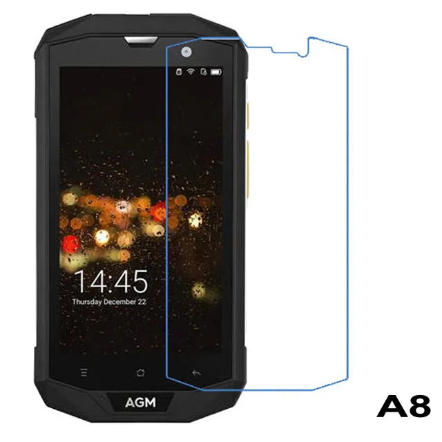 2PCS AGM A8 4G Smartphone Tempered Glass Ultra-thin Protective Film Explosion-proof For Toughened Screen Protector | Мобильные