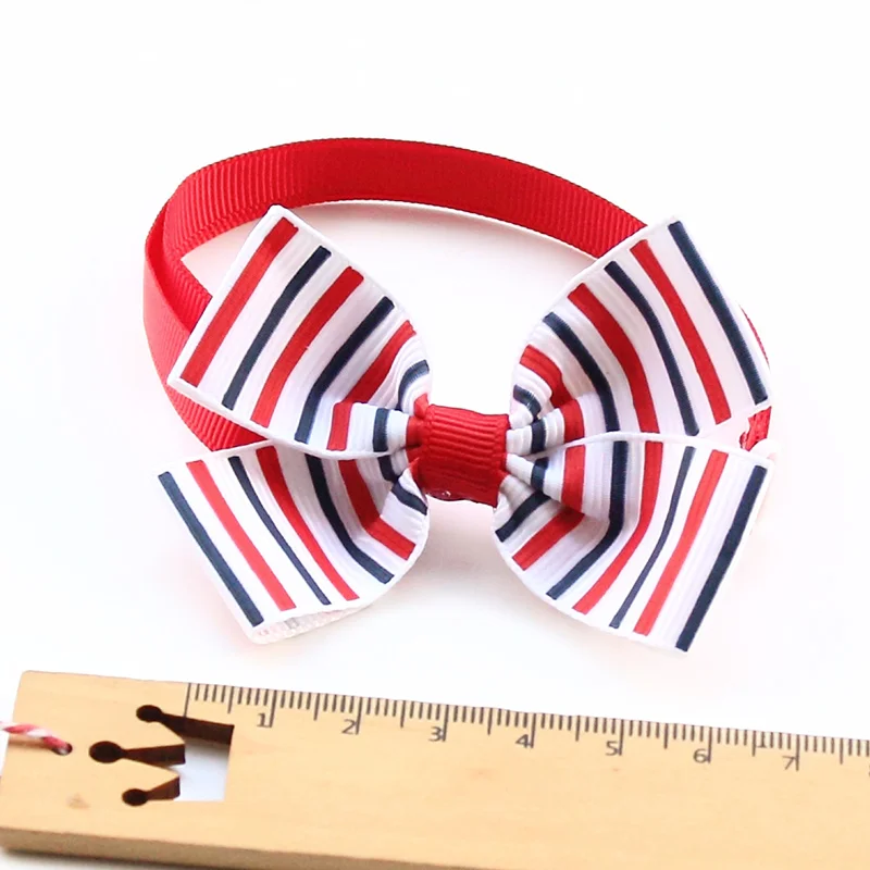 

60Pcs Armi store Handmade Striped Ribbon Festival Dog Tie Dog Bow Ties 6031062 Pet Accessories Supplies Wholesale