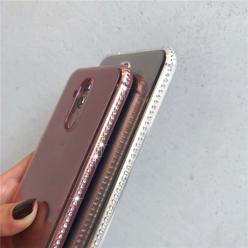 Mate 20 Bling Rhinestone Case For Huawei P8 P9 Lite Nova 3 3i Soft Glitter Cover Y9 Y6 10Lite Cases Capa | Мобильные телефоны и