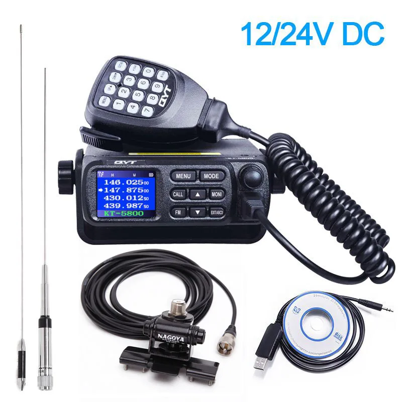 as pic show 1 QYT KT-5800 12/24V грузовик мини иди и болтай Walkie Talkie “иди и четырехъядерным процессором Дисплей Модернизированный из KT-8900D 25 Вт двухдиапазонный УКВ/VHF Walkie Talkie автомобильное радио 5800 мобильное радио - Цвет: as pic show 1
