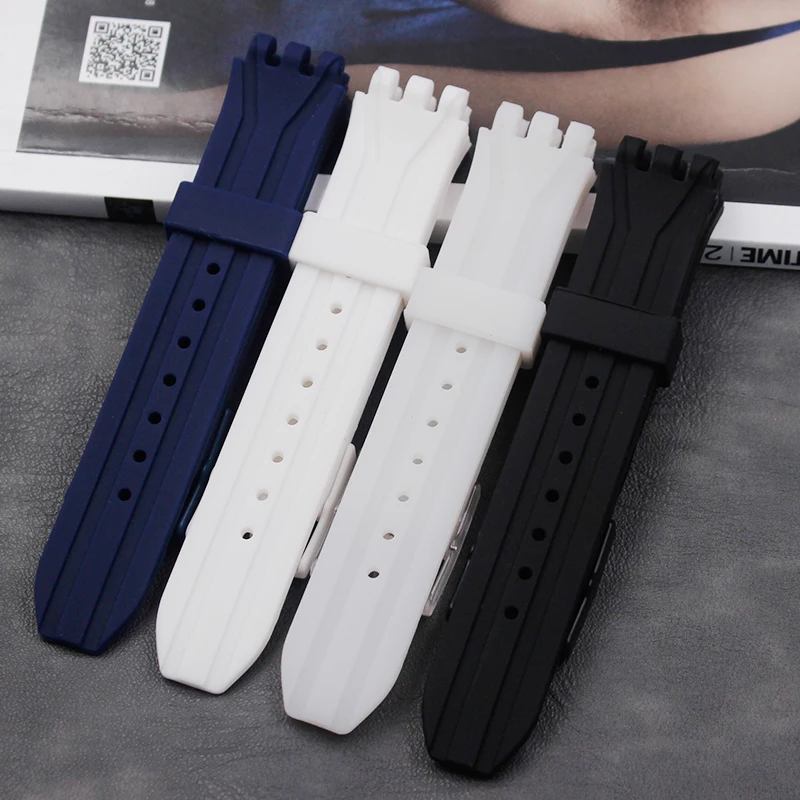 Силиконовый ремешок 18 мм для мужчин и женщин Мягкий Спортивный Повседневный