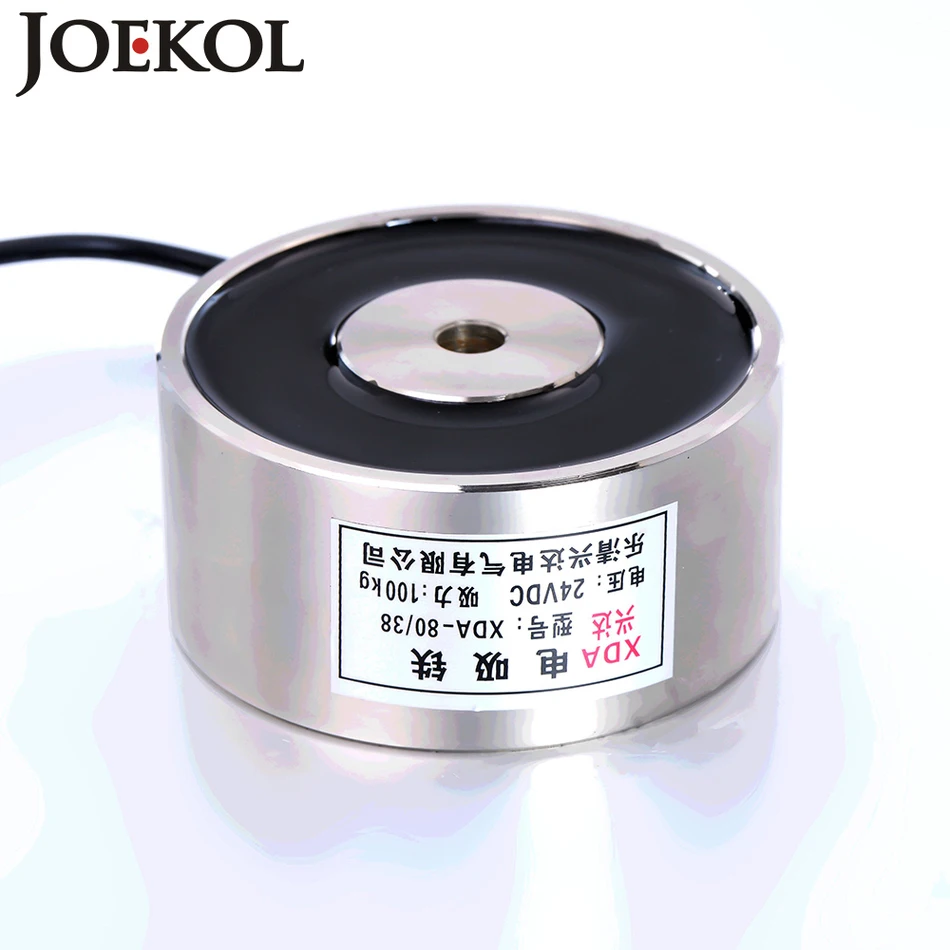 Большая присоска JK80/38 DC 6V 12V 24V электромагнит подъема 100 кг соленоидная
