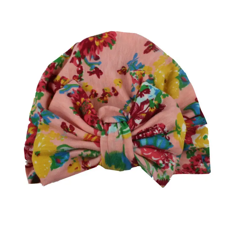 Bebe/Новинка 2019 хлопковая шапка с бантиком и тюрбаном для девочек мусульманская в