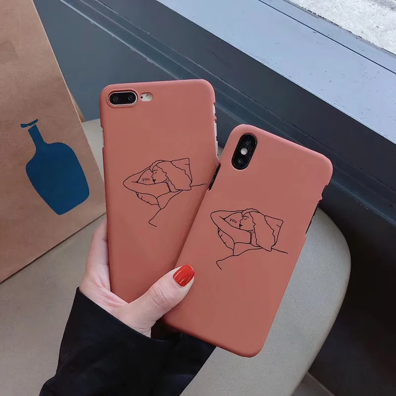 Ретро абстрактный граффити девушка корейский чехол для телефона для iPhone 11 Pro Max 6 6S 7 8 Puls X XS XR Xsmax чехол s Твердый матовый пластик чехол