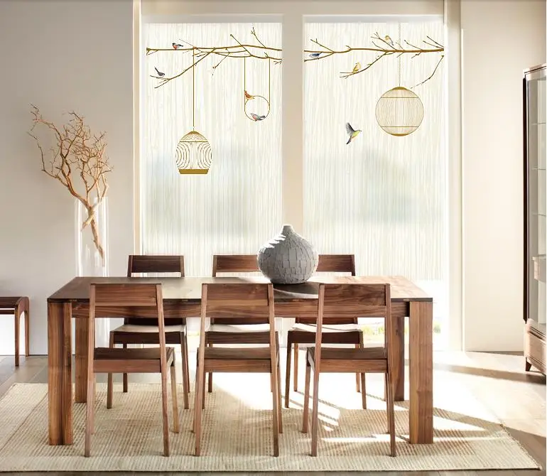 Наклейка на окно балкон спальня легкая непрозрачная затеняющая гостиная