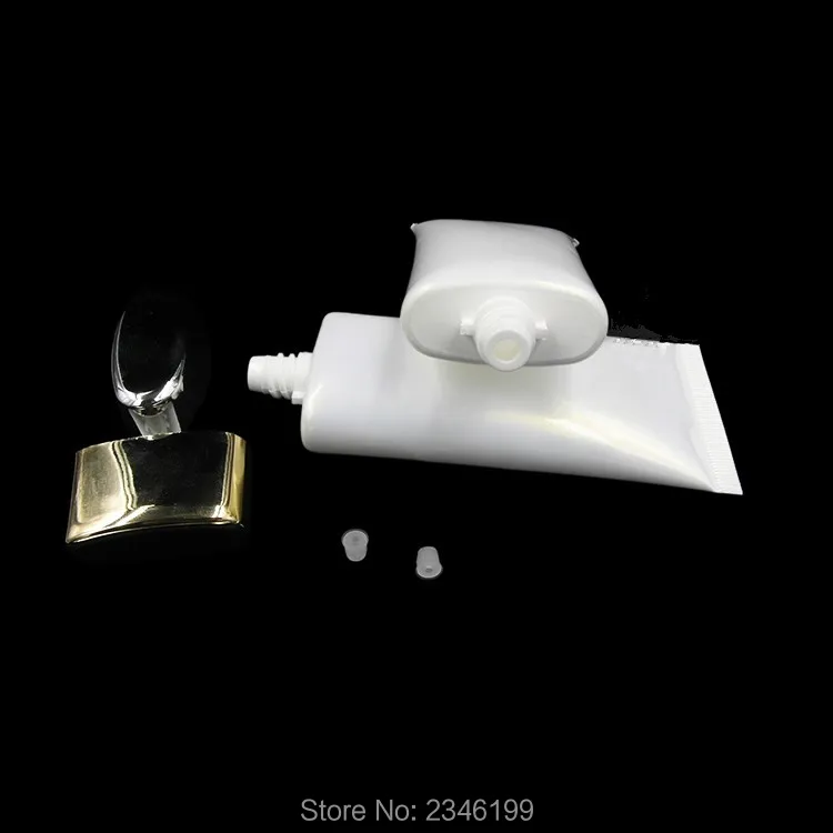 50 мл г шт жемчужно белая плоская Косметическая Мягкая трубка с