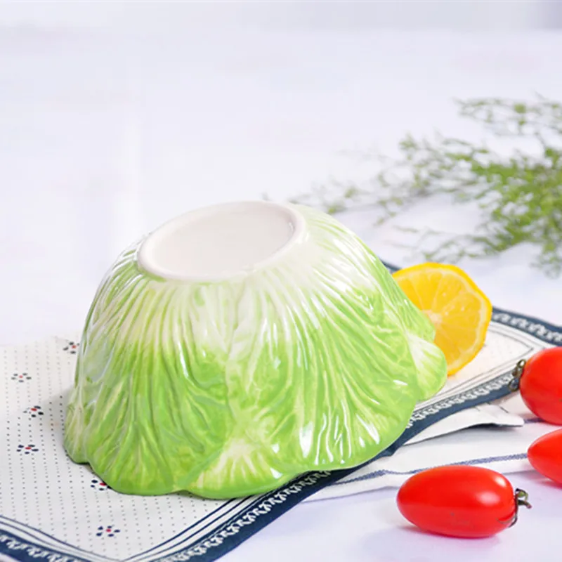 Керамическая чаша с кроликами из мультфильмов, посуда в стиле капусты, тарелка с кроликами, фруктовая Салатница, посуда для дома, вечерние столовые принадлежности