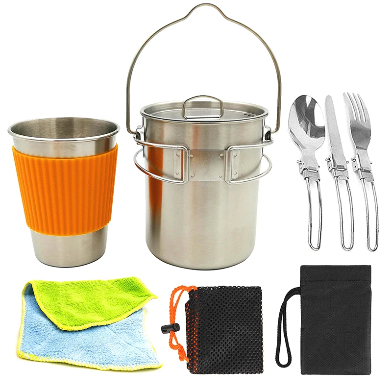 Походная посуда для кемпинга Туристическая чашка складной нож ложка вилка