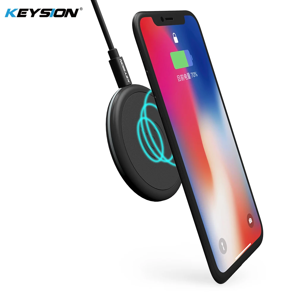 KEYSION Qi Беспроводной Зарядное устройство для samsung S10 Galaxy S9Plus Xiaomi Mi 9 модные зарядная