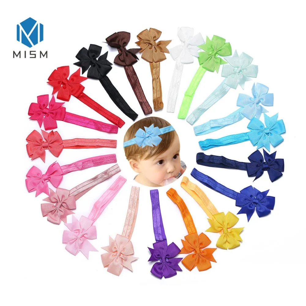 MISM/20 шт./1 партия милая повязка на голову с галстуком-бабочкой для девочек