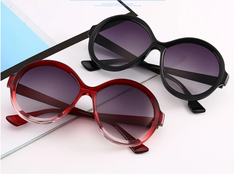 Круглые ацетатные Модные женские солнцезащитные очки 2019 дизайнерские стильные