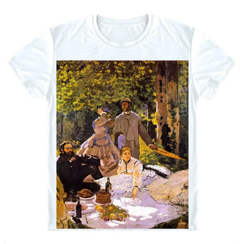 Клод монет футболки короткий рукав рубашки картина маслом впечатление букет