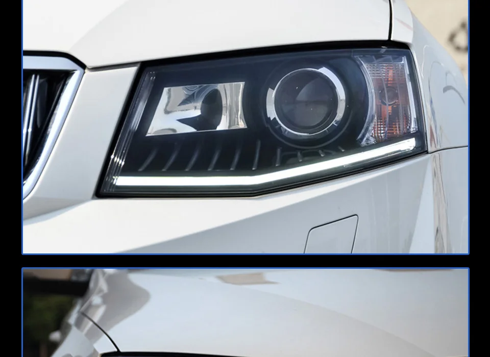AKD автомобильный Стайлинг Головной фонарь для Skoda Octavia фары- Octavia A6 светодиодный DRL Hid Bi Xenon автомобильные аксессуары
