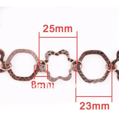 2 м/лот Античная Медь Шестигранной Цветок Массовая Цепь С Круглым Link C0471 |
