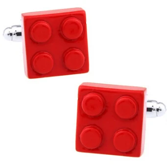 

HYX Luxury shirt Red Bricks cufflink for mens Brand cuff buttons cuff links High Quality abotoaduras Jewelry