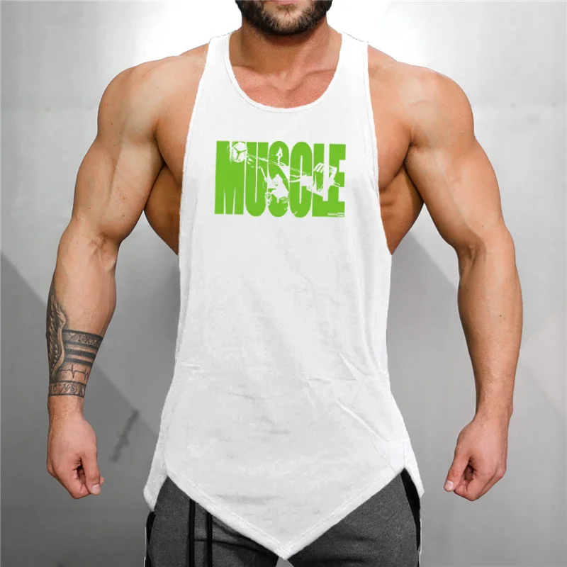 Майка Muscleguys Мужская Спортивная Однотонная рубашка без рукавов одежда для