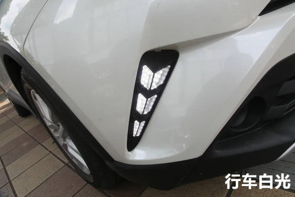Автомобильные мигающие 2 шт. дневные ходовые огни для Toyota CHR C-HR 2017 2018 СВЕТОДИОДНЫЕ