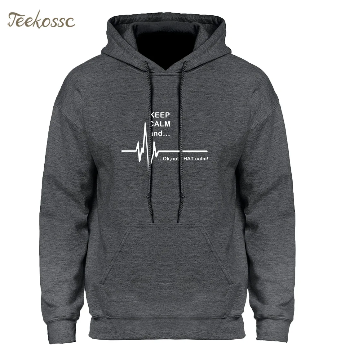 Толстовка с капюшоном Keep Calm and... Not That Funny EKG медсестры фельдшер толстовка для