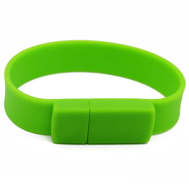 Green Текстовый мультяшный браслет 64 Гб симпатичный USB флэш-накопитель 4 ГБ 8 ГБ 16 ГБ 32 ГБ Флешка Usb 2,0 USB - Цвет: Green