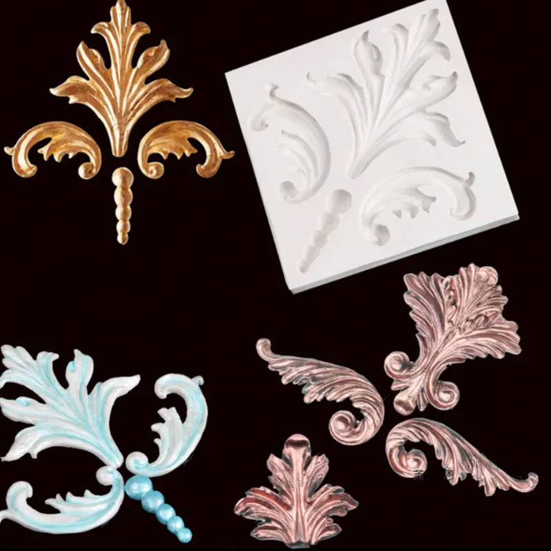 Классическая рельефная кружевная силиконовая форма для помадки инструменты