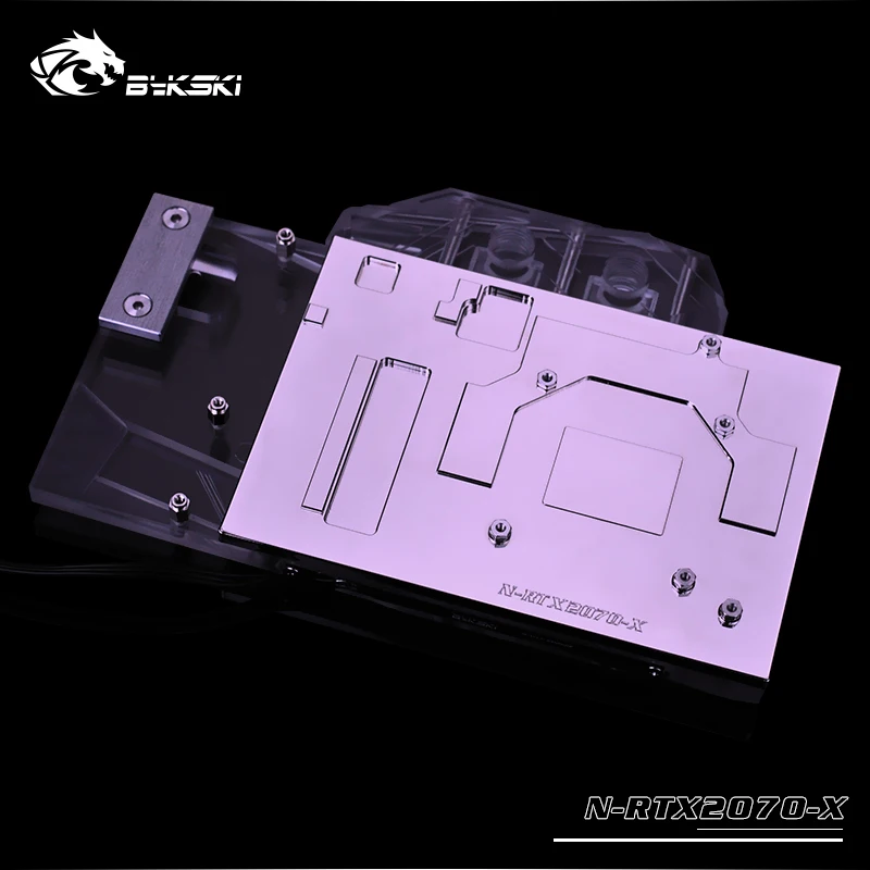 Bykski GPU cooler fit NVIDIA RTX 2070 Founders Edition Card, блок водяного охлаждения RGB RBW светильник N-RTX2070-X
