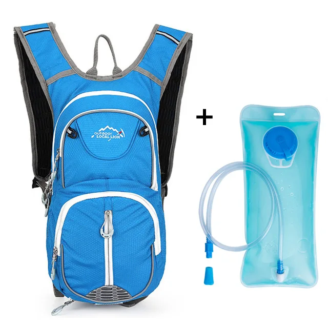 Blue and Water bag LOCAL LION сверхлегкий водонепроницаемый велосипедный рюкзак спортивная велосипедная сумка для отдыха на открытом воздухе Кемпинг Туризм альпинистская гидратация с 2L сумка для воды - Цвет: Blue and Water bag