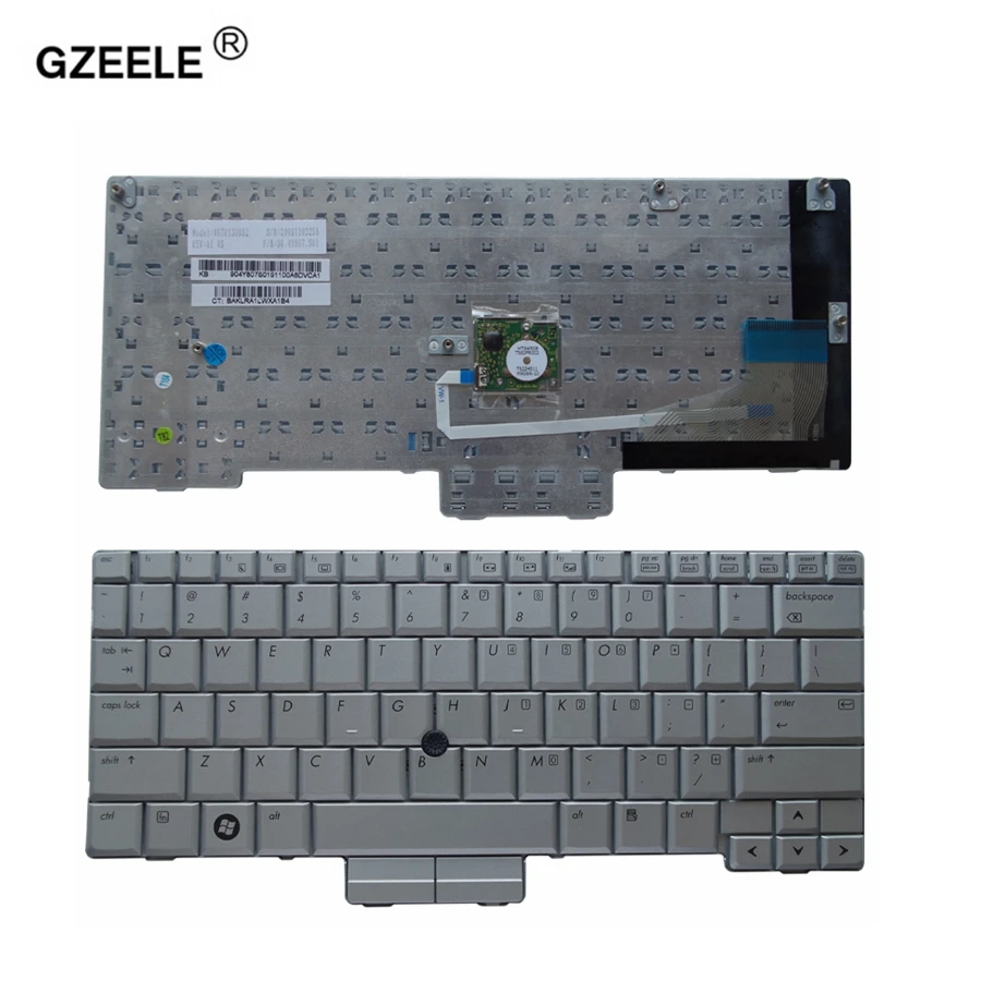 

GZEELE US Laptop Keyboard FOR HP Compaq 2710 2710P EliteBook 2730 2730P New Keyboard English layout Teclado silver With pointing