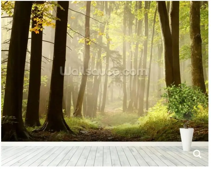 Custom forest wallpaper Forest Pathway natural mural for living room bedroom bar KTV background home decoration | Обустройство дома
