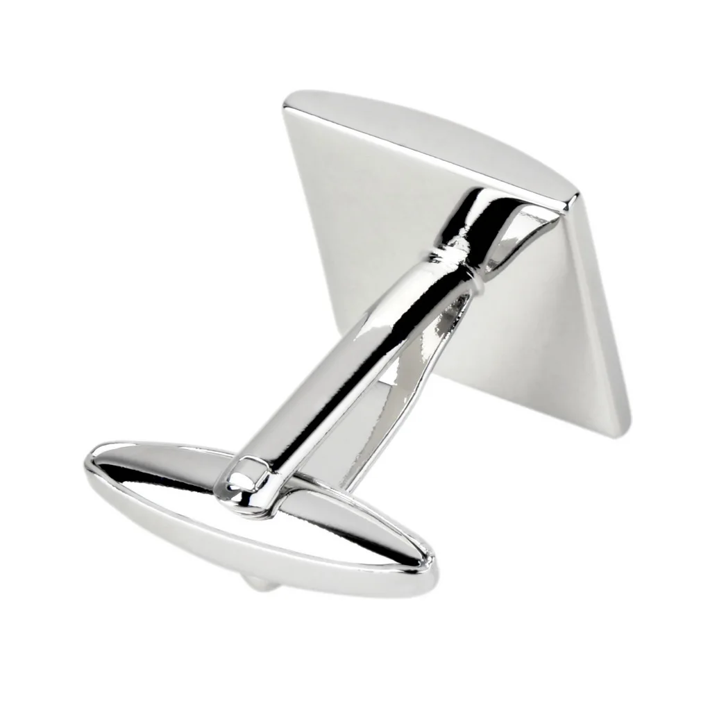 Мужские классические запонки с лазерной гравировкой GENBOLI манжеты из нержавеющей