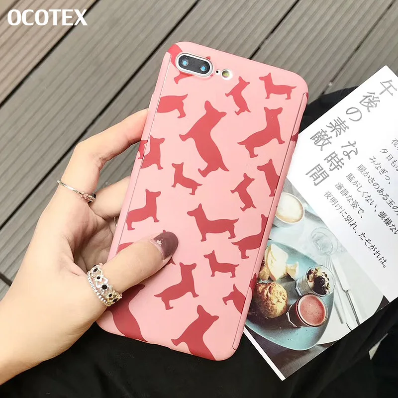Милый защитный чехол для iPhone Xs Max Xr X Capa с изображением животных и собак на 360