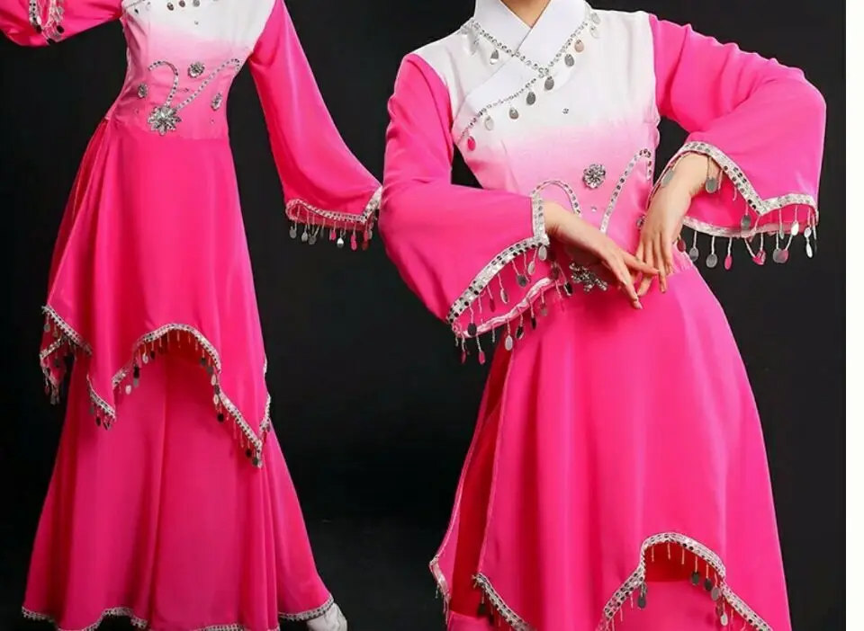 Женское традиционное платье с рукавом женский костюм для народного танца hanfu