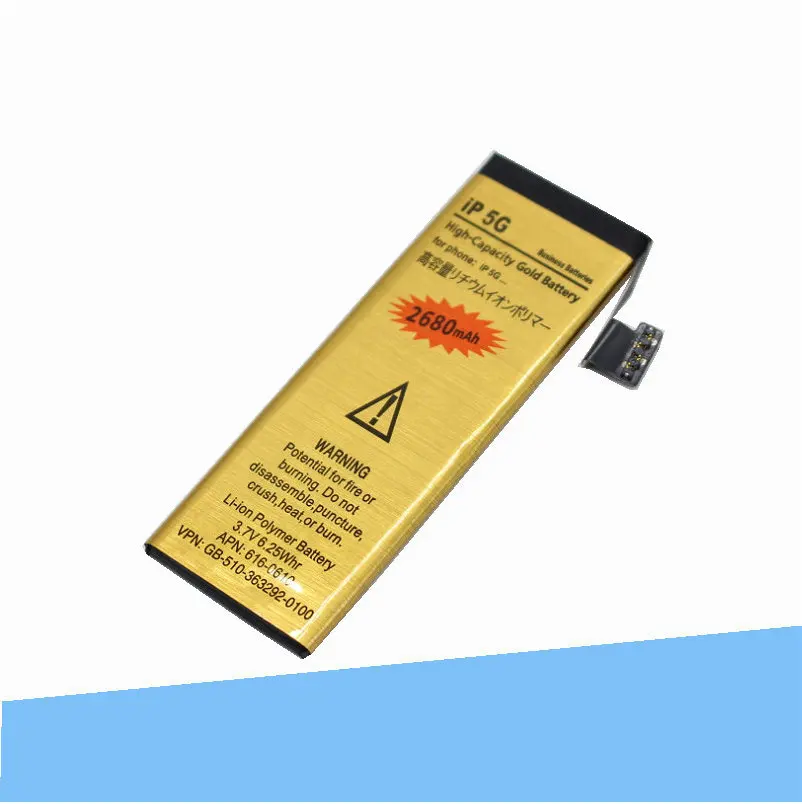 30 шт./лот 2680 мАч 0 нулевой цикл заменяемый Золотой Литий-полимерный аккумулятор
