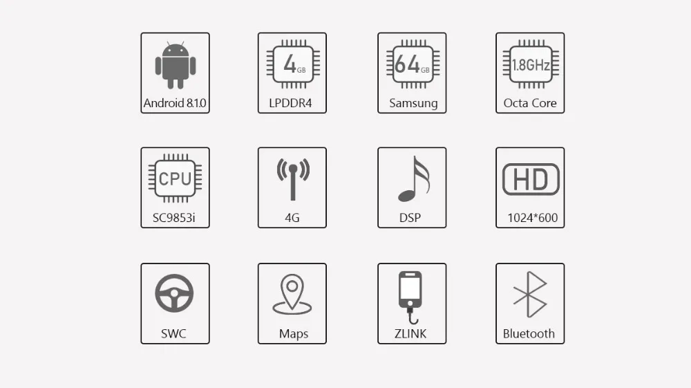 Радуясь Android 8,1 Автомагнитола 4 Гб+ 64 Гб Восьмиядерный мультимедийный плеер для Toyota Corolla/Fortuner/Tacoma- стерео головное устройство