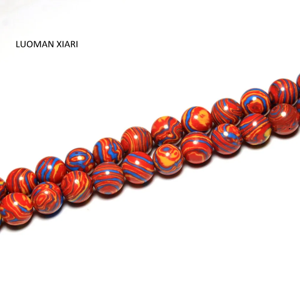 Бусины из Малахита для изготовления ювелирных изделий 4/6/8/10/12 мм прядь 15 дюймов |