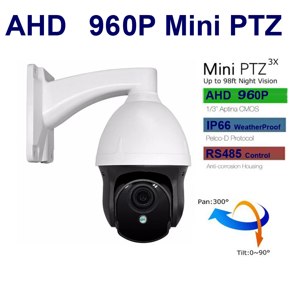 CCTV камера 960P AHD мини PTZ скоростная купольная IR 3X Zoom 3 дюйма 2 8 мм|960p ahd|ahd camera mini960p ahd |