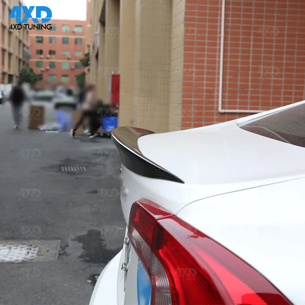 Задний спойлер из углеродного волокна для Volvo S60 задний бампер багажника крыло 2012