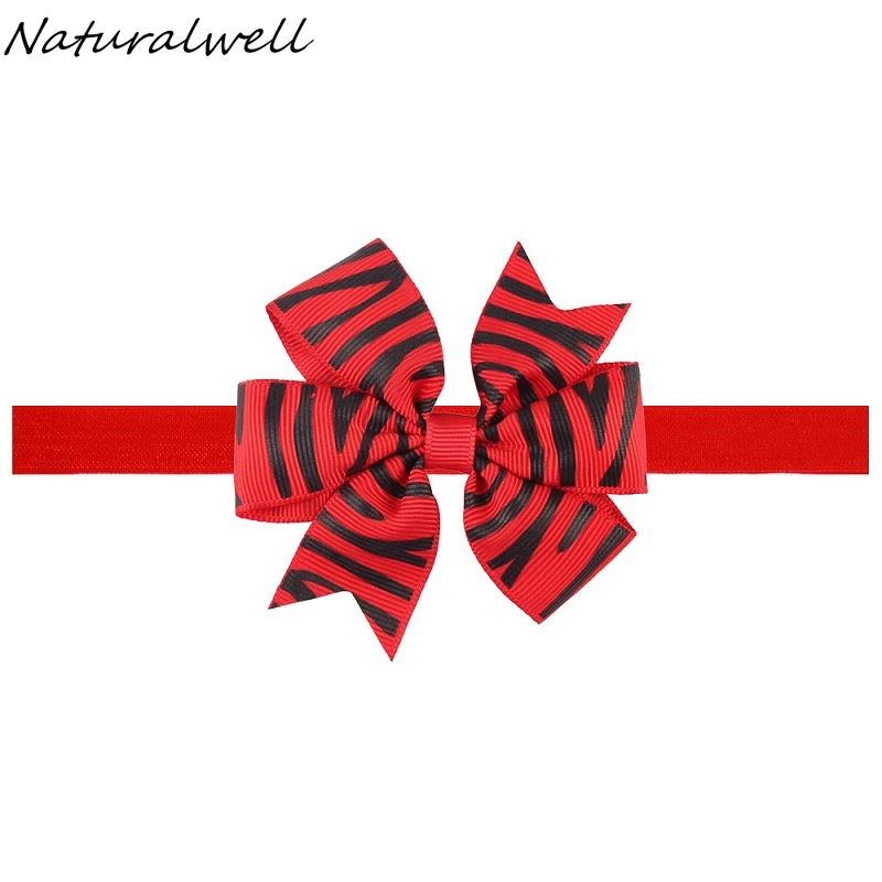 Лента-ободок с принтом Naturalwell для девочек эластичные резинки волос бантиком
