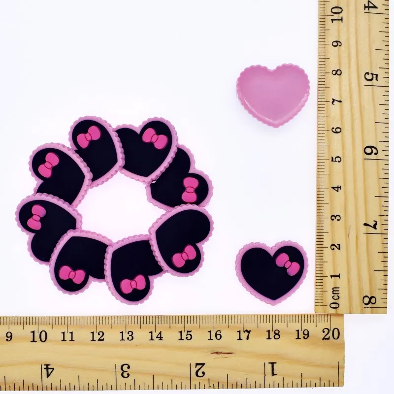 10 шт. в форме банта/сердца Flatback PVC DIY Craft Charms Fit Браслеты/гвоздь/чехол для