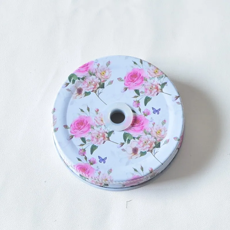 Цветочная стеклянная банка с завинчивающейся крышкой крышки Дейзи цветок