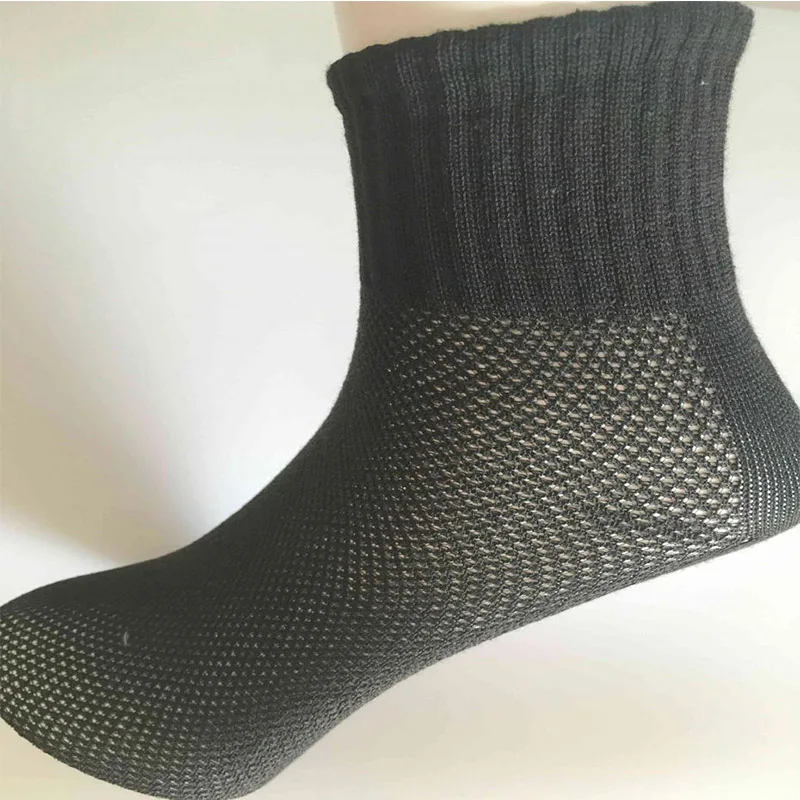 Носки мужские классические 10 пар тонкие однотонные повседневные короткие летние