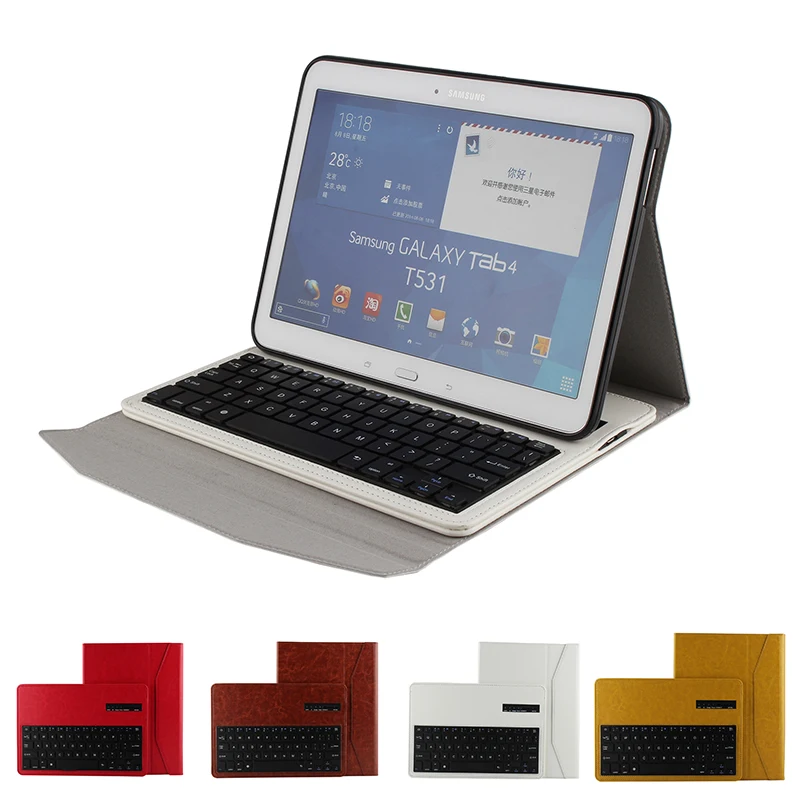 Smart Case для Samsung Galaxy Tab 4 10 1 T530 t531 t535 "Bluetooth клавиатура чехол искусственная кожа