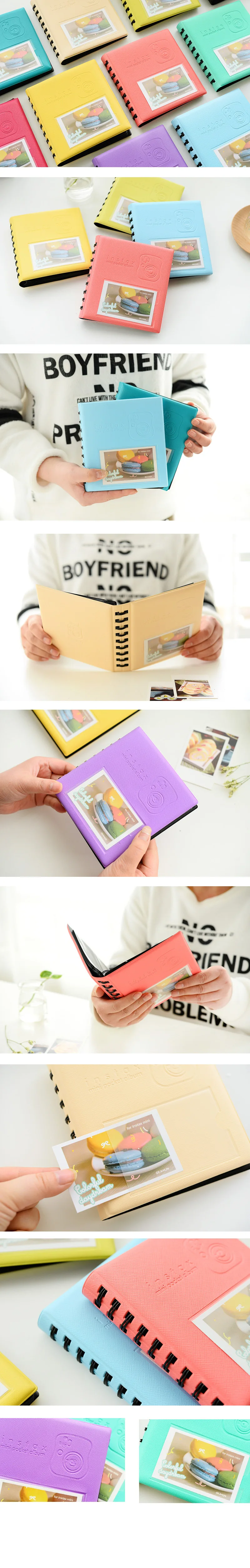 64/68/96 карманы книга альбом для ЖК-дисплея с подсветкой Fujifilm Instax камеры моментальной печати Mini 9 камеры одноступенного процесса 8 7s 70 25 50s 90 мини Плёнки 3 дюймов фотобумага