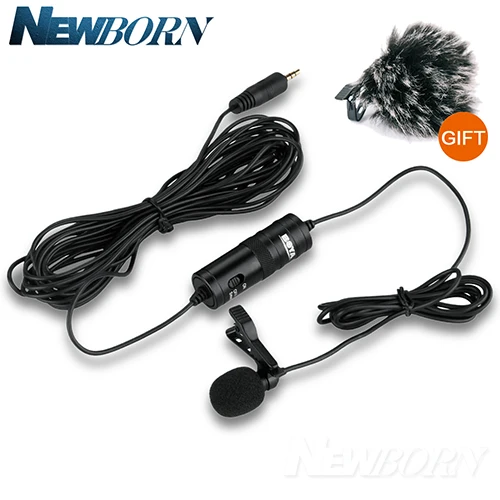 Серебристый BOYA BY-M1 Label Lavalier круглый конденсаторный микрофон для iPhone Android для Canon Nikon DSLR видеокамеры аудиозаписывающие устройства - Цвет: Серебристый