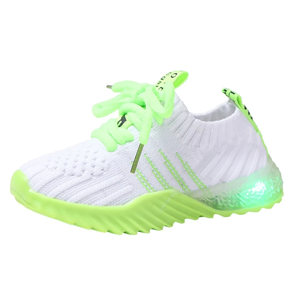 Children LED Sneakers Baby Boys Girls Sports Shoes kids Mesh Led Luminous Sport Run Zapatillas Child enfant light up shoes | Детская