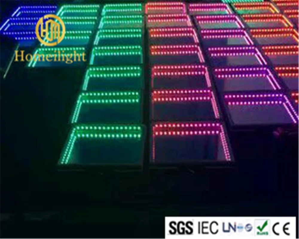 Светодиодный бесконечный 3d танцевальный пол Starlit для светильник дьбы вечеринки