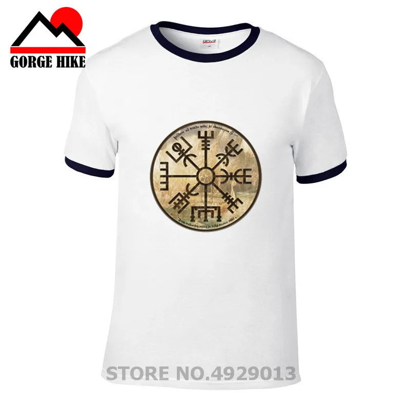 VTee Vegvisir Futhark Runes Navigator Viking Valhalla Odin мужские футболки с коротким рукавом и вырезом