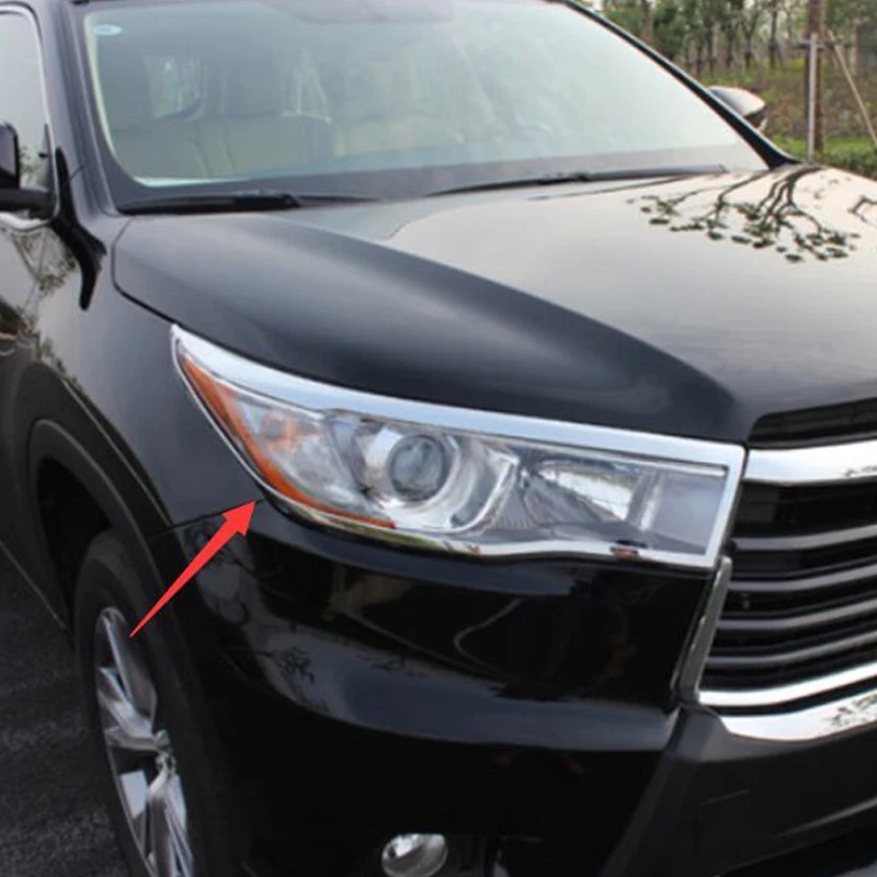 Аксессуары подходящие для TOYOTA high Lander KLUGER 2014 2015 хромированный передний светильник