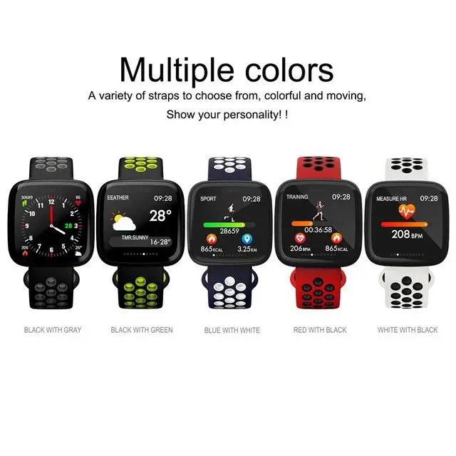 Умный Браслет BEESCLOVER с сфигмоманометром и большим экраном быстро вращается на