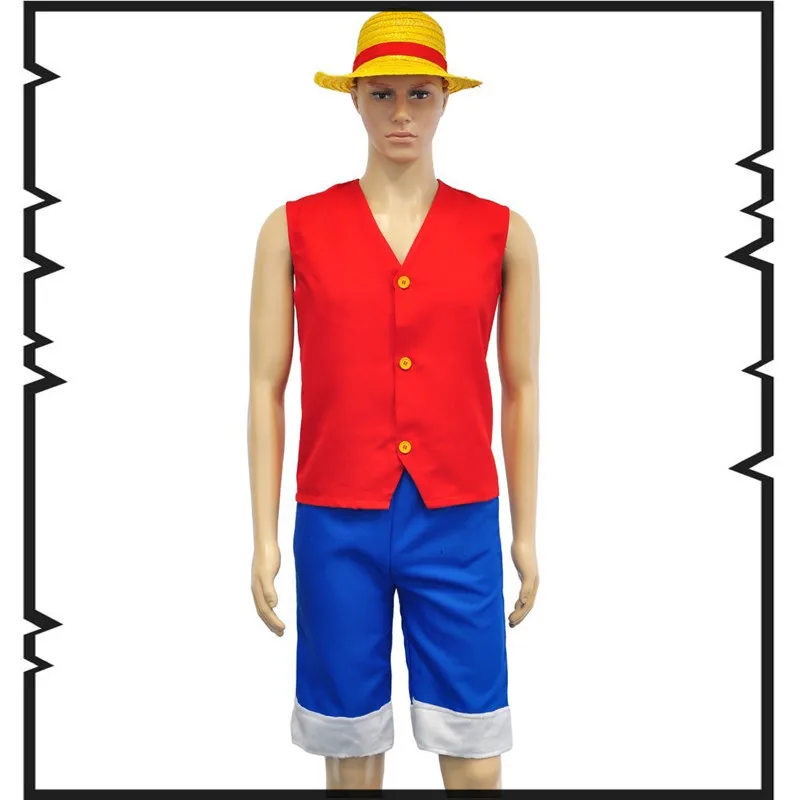 Аниме Косплей цельный Обезьяна D. Luffy костюмы европейский размер бесплатная